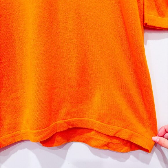 FABIANA FILIPPI Orange Cashmere Dress | Luxury Soft Knit Minimalist | X-Small * - Picture 5 of 8